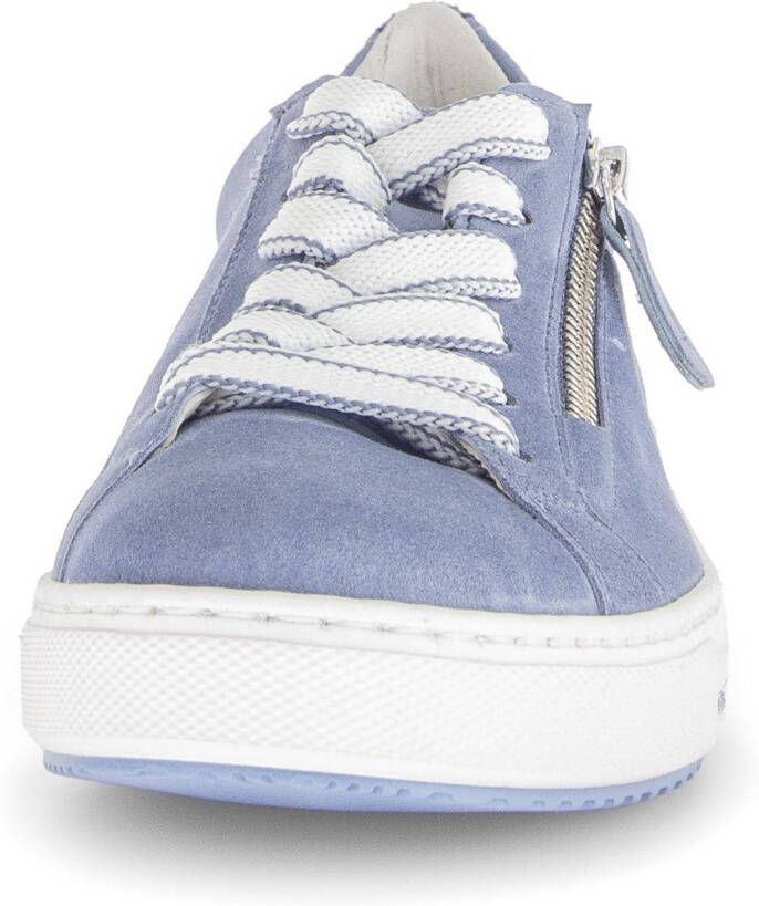 Gabor Plateausneakers Florence veterschoenen lage schoen met contraststiksels op de hiel g-breedte
