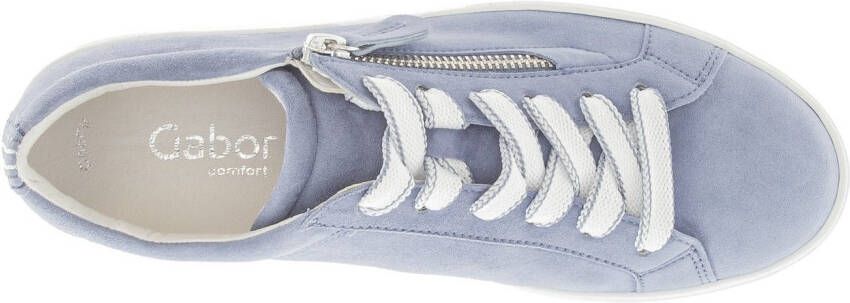 Gabor Plateausneakers Florence veterschoenen lage schoen met contraststiksels op de hiel g-breedte