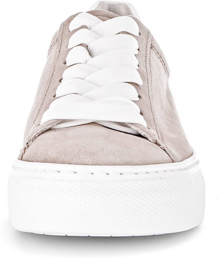 Gabor Plateausneakers Florence vrijetijdsschoen lage schoen veterschoen met decoratieve stiksels g-breedte