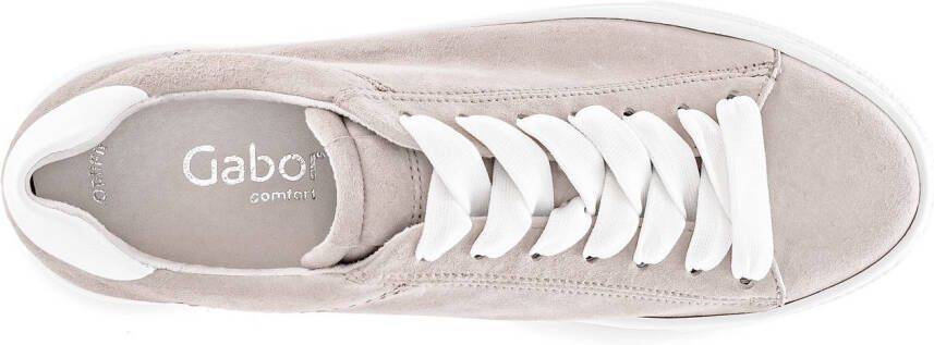 Gabor Plateausneakers Florence vrijetijdsschoen lage schoen veterschoen met decoratieve stiksels g-breedte