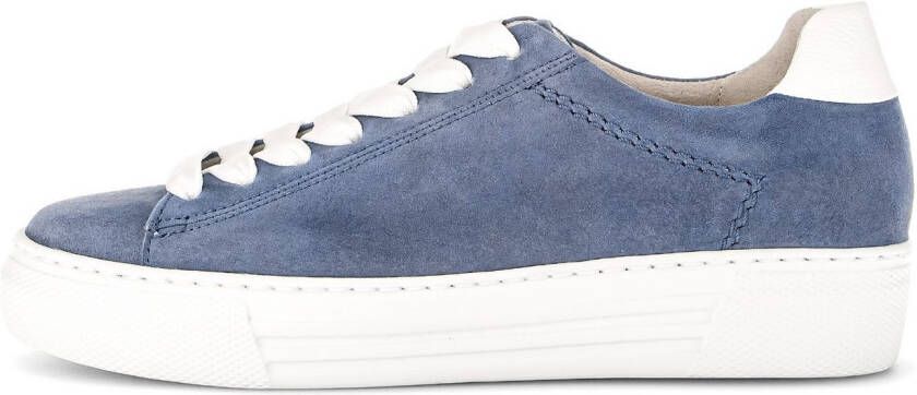 Gabor Plateausneakers Florence vrijetijdsschoen lage schoen veterschoen met decoratieve stiksels g-breedte