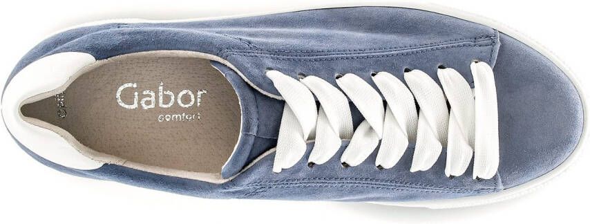 Gabor Plateausneakers Florence vrijetijdsschoen lage schoen veterschoen met decoratieve stiksels g-breedte