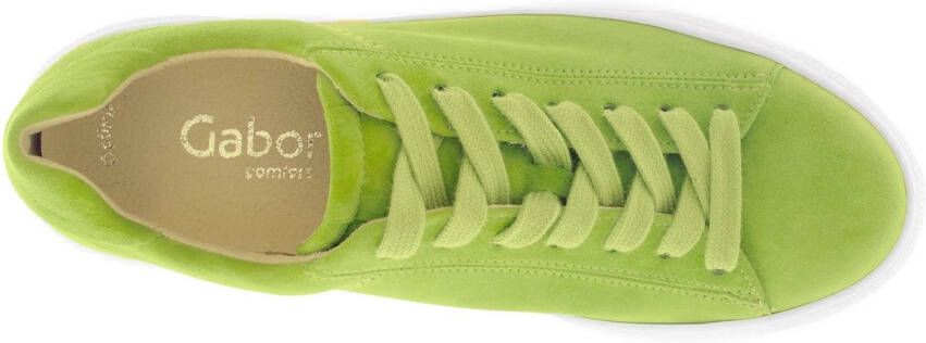Gabor Plateausneakers Florence vrijetijdsschoen lage schoen veterschoen met subtiele decoratieve stiksels