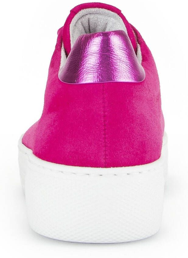Gabor Plateausneakers Florence vrijetijdsschoen lage schoen veterschoen met subtiele decoratieve stiksels