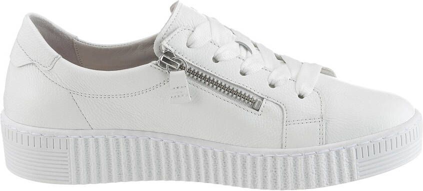 Gabor Plateausneakers vrijetijdsschoen lage schoen veterschoen met twee ritsen