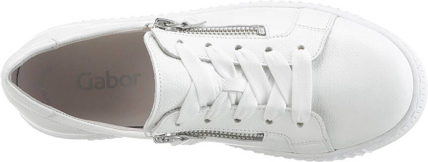 Gabor Plateausneakers vrijetijdsschoen lage schoen veterschoen met twee ritsen