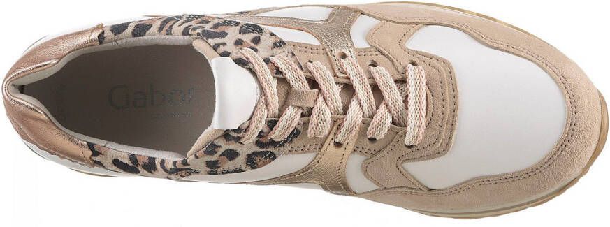 Gabor Plateausneakers Turijn vrijetijdsschoen lage schoen veterschoen comfortabele breedte h (=zeer breed)