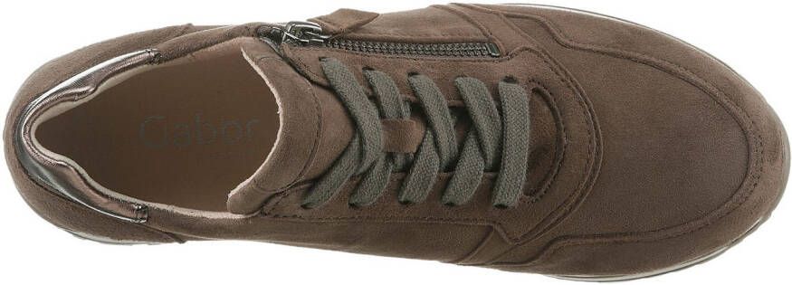 Gabor Plateausneakers Turijn vrijetijdsschoen lage schoen veterschoen in comfortabele breedte g (breed)