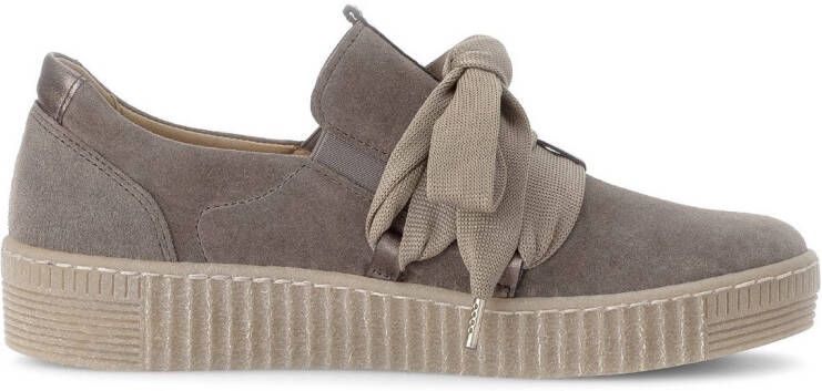 Gabor Plateausneakers Veterschoen lage schoen slipper met opgestikte versiersluiting