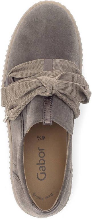 Gabor Plateausneakers Veterschoen lage schoen slipper met opgestikte versiersluiting