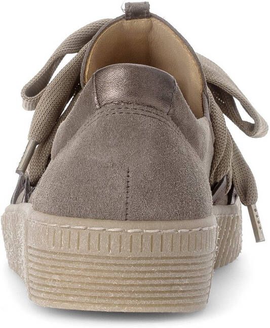 Gabor Plateausneakers Veterschoen lage schoen slipper met opgestikte versiersluiting