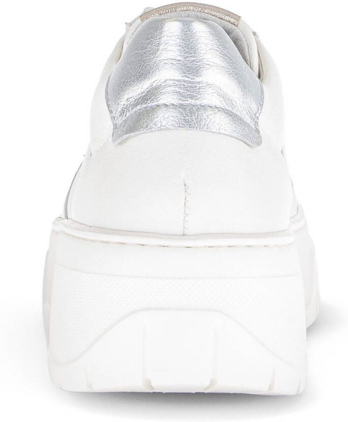Gabor Plateausneakers veterschoenen lage schoen vrijetijdsschoen afwerkingen in metallic look