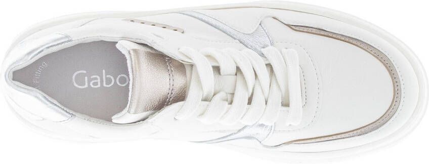 Gabor Plateausneakers veterschoenen lage schoen vrijetijdsschoen afwerkingen in metallic look