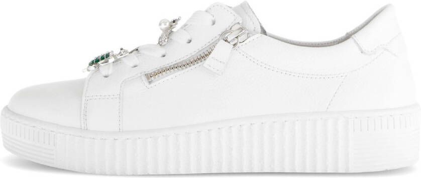 Gabor Plateausneakers vrijetijdsschoen halfschoen veterschoen met edele siermotieven