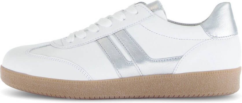 Gabor Plateausneakers vrijetijdsschoen lage schoen veterschoen contrastafwerking in metallic-look