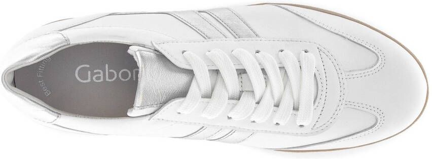Gabor Plateausneakers vrijetijdsschoen lage schoen veterschoen contrastafwerking in metallic-look