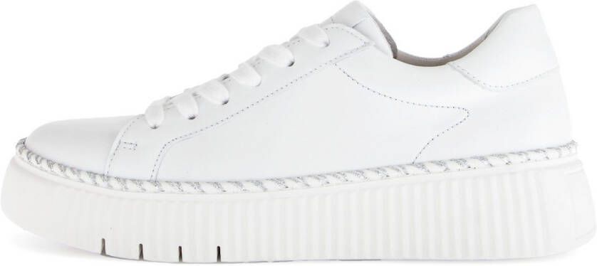 Gabor Plateausneakers vrijetijdsschoen lage schoen veterschoen met contrast-raamnaad