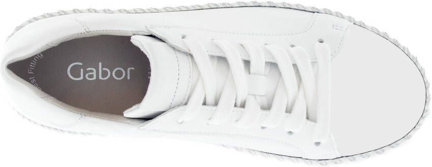 Gabor Plateausneakers vrijetijdsschoen lage schoen veterschoen met contrast-raamnaad