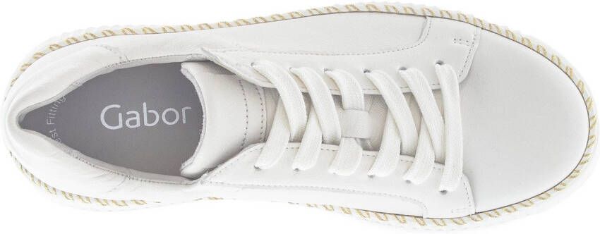 Gabor Plateausneakers vrijetijdsschoen lage schoen veterschoen met contrast-raamnaad