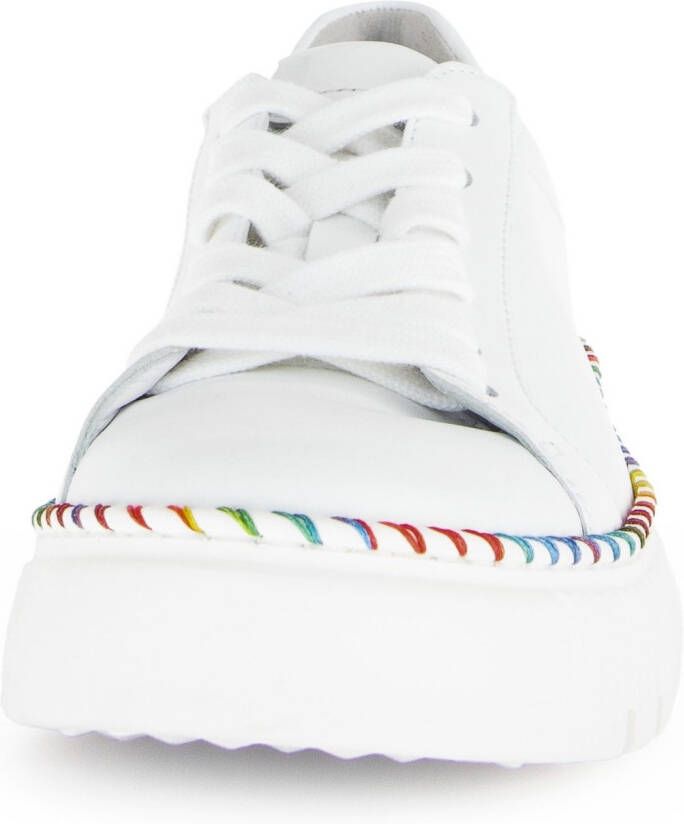 Gabor Plateausneakers vrijetijdsschoen lage schoen veterschoen met contrast-raamnaad