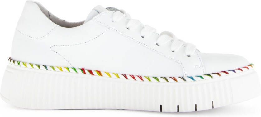 Gabor Plateausneakers vrijetijdsschoen lage schoen veterschoen met contrast-raamnaad