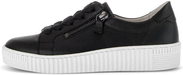 Gabor Plateausneakers vrijetijdsschoen lage schoen veterschoen met twee ritsen
