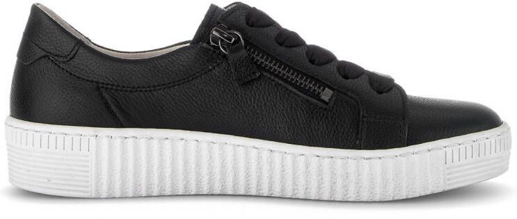 Gabor Plateausneakers vrijetijdsschoen lage schoen veterschoen met twee ritsen