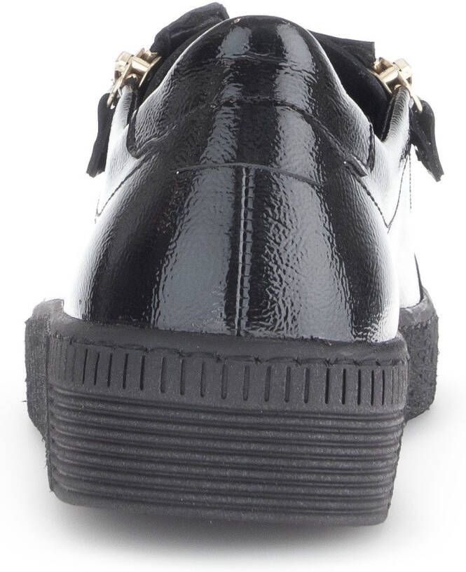 Gabor Plateausneakers vrijetijdsschoen lage schoen veterschoenen met edele sier-diermotieven