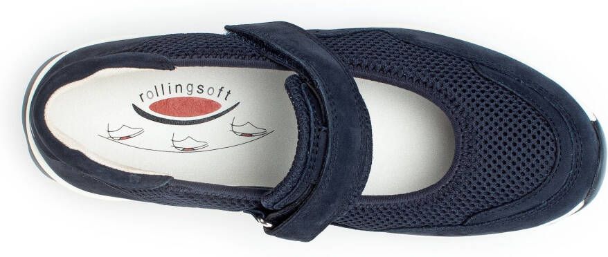 Gabor Rollingsoft Ballerina's met riempje klittenbandschoen vrijetijdsschoen comfortabele schoen met klittenband