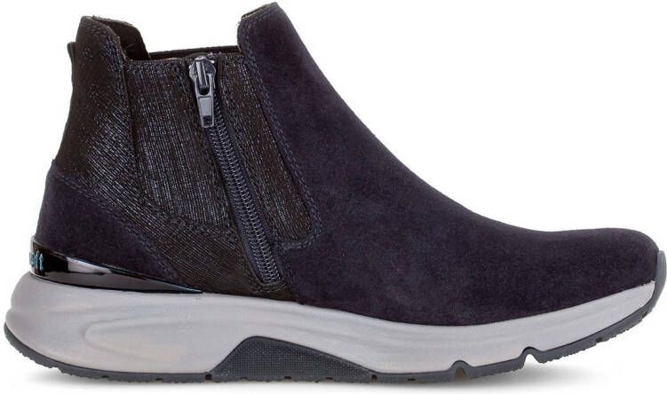 Gabor Rollingsoft Chelsea-boots Plateau high top-sneaker veterschoen met grip-profiel