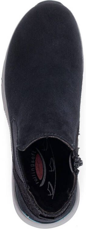 Gabor Rollingsoft Chelsea-boots Plateau high top-sneaker veterschoen met grip-profiel