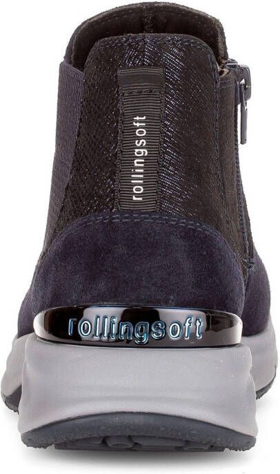 Gabor Rollingsoft Chelsea-boots Plateau high top-sneaker veterschoen met grip-profiel