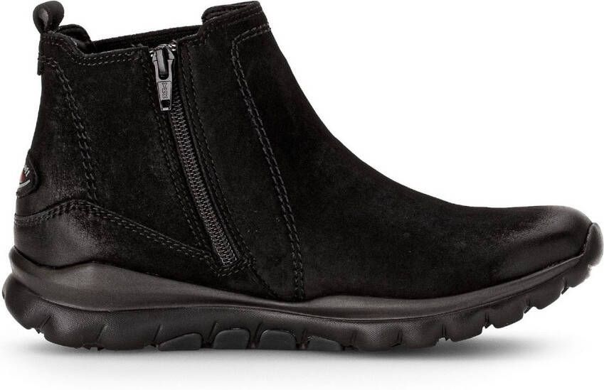 Gabor Rollingsoft Chelsea-boots sleehak comfort schoen enkellaars logo-opdruk op de hak
