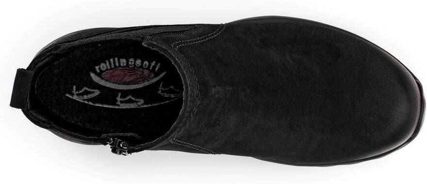 Gabor Rollingsoft Chelsea-boots sleehak comfort schoen enkellaars logo-opdruk op de hak