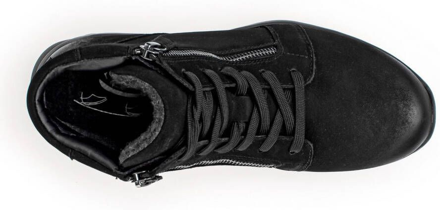 Gabor Rollingsoft Hoge veterschoenen met geprofileerde rubberzool