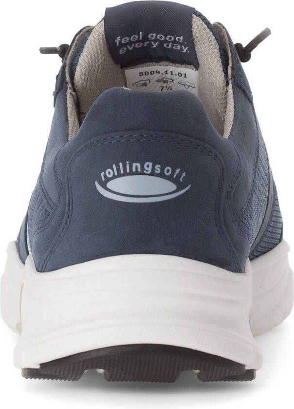 Gabor Rollingsoft Slip-on sneakers vrijetijdsschoen lage schoen slipper met logo op de hiel breedte g