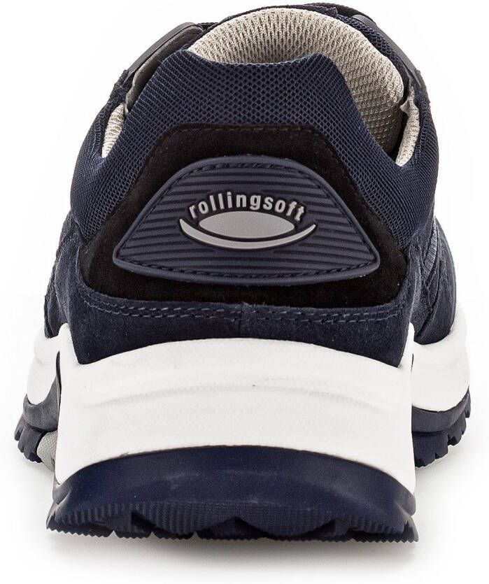 Gabor Rollingsoft Sneakers met sleehak vrijetijdsschoen lage schoen veterschoen met verwisselbaar voetbed breedte g