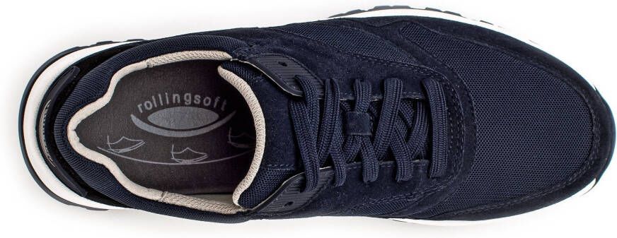 Gabor Rollingsoft Sneakers met sleehak vrijetijdsschoen lage schoen veterschoen met verwisselbaar voetbed breedte g
