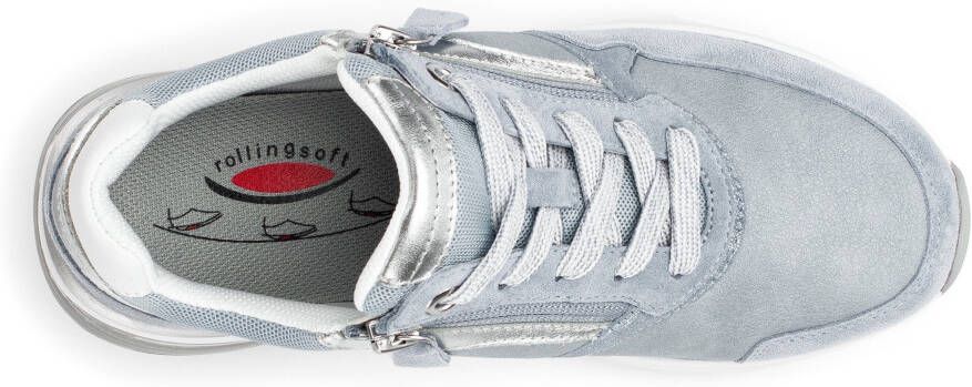 Gabor Rollingsoft Sneakers met gepolsterde schaprand vrijetijdsschoen halve schoen veterschoen