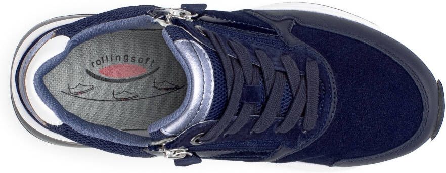 Gabor Rollingsoft Sneakers met optifit verwisselbare binnenzool vrijetijdsschoen halfschoen veterschoen