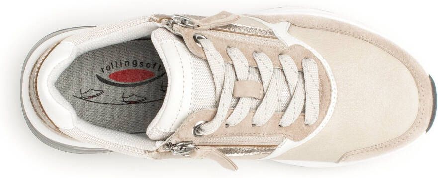 Gabor Rollingsoft Sneakers met gepolsterde schaprand vrijetijdsschoen halve schoen veterschoen