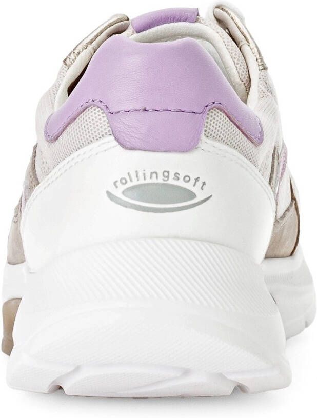 Gabor Rollingsoft Sneakers met sleehak vrijetijdsschoen lage schoen veterschoen met gepolsterde schacht