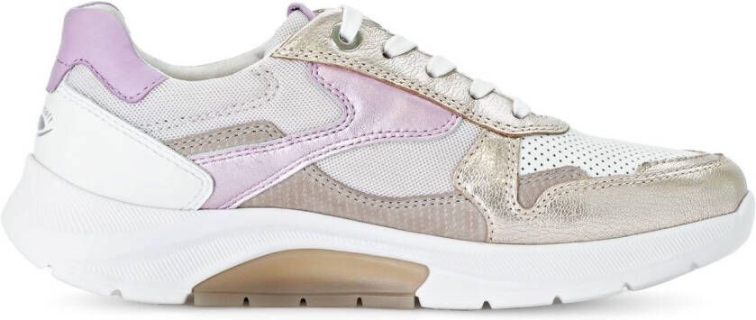Gabor Rollingsoft Sneakers met sleehak vrijetijdsschoen lage schoen veterschoen met gepolsterde schacht