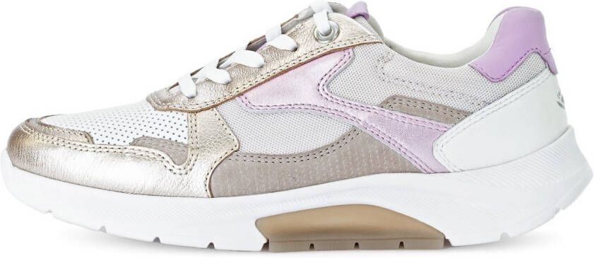 Gabor Rollingsoft Sneakers met sleehak vrijetijdsschoen lage schoen veterschoen met gepolsterde schacht