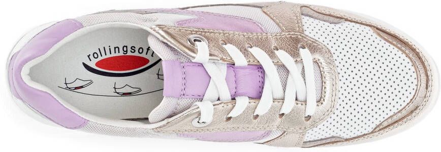 Gabor Rollingsoft Sneakers met sleehak vrijetijdsschoen lage schoen veterschoen met gepolsterde schacht