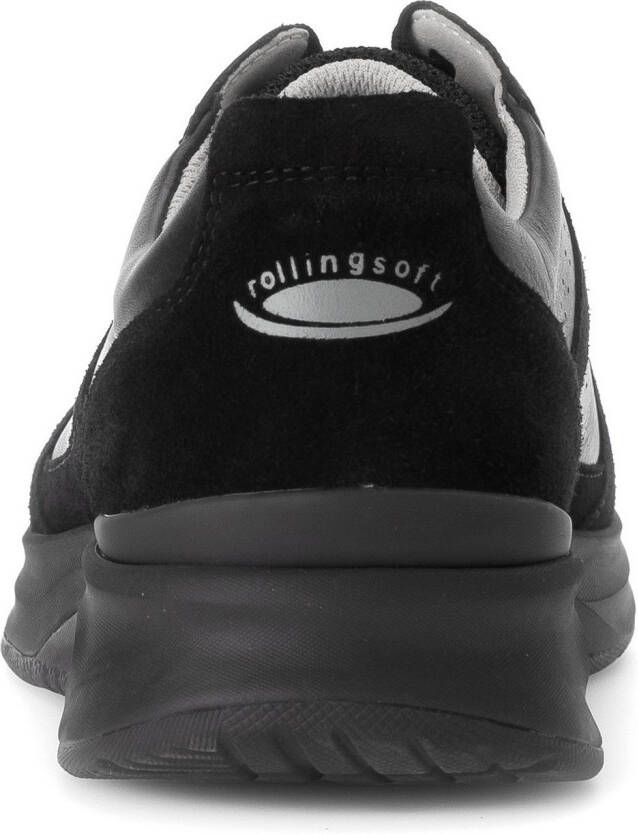 Gabor Rollingsoft Sneakers met sleehak vrijetijdsschoen lage schoen veterschoen gevoerde schacht g-breedte