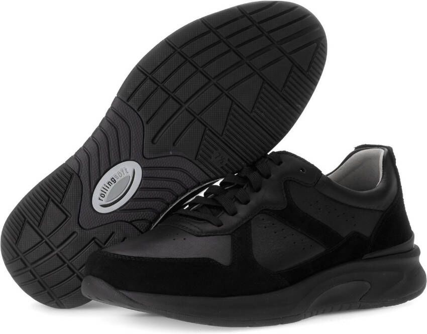 Gabor Rollingsoft Sneakers met sleehak vrijetijdsschoen lage schoen veterschoen gevoerde schacht g-breedte