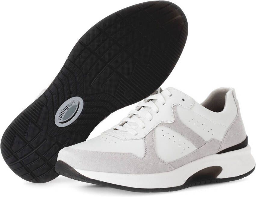 Gabor Rollingsoft Sneakers met sleehak vrijetijdsschoen lage schoen veterschoen gevoerde schacht g-breedte