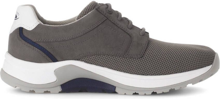 Gabor Rollingsoft Sneakers met sleehak vrijetijdsschoen lage schoen veterschoen met decoratieve stiksels g-breedte