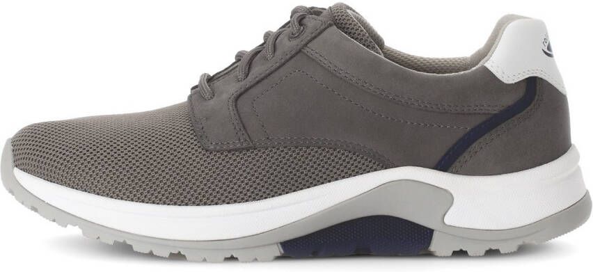 Gabor Rollingsoft Sneakers met sleehak vrijetijdsschoen lage schoen veterschoen met decoratieve stiksels g-breedte